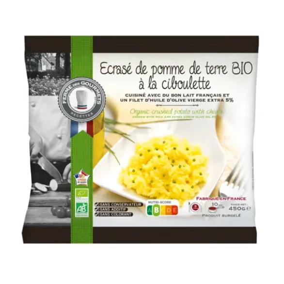 Ecrasé de pdt bio à la ciboulette 450g