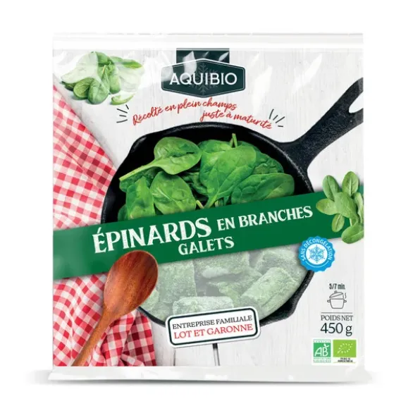 Epinards branche palets 450g