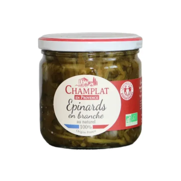 Epinards en branches au naturel 230g net égoutté