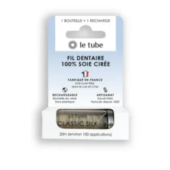 Fil dentaire 100% soie cirée (2) (1 bouteille + 2 recharges)
