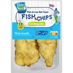 Filet lieu noir façon fish&chips (2)220g