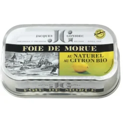 Foie de morue au naturel citron 120g