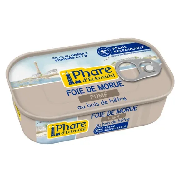 Foie de morue fumé au bois de hêtre 121g