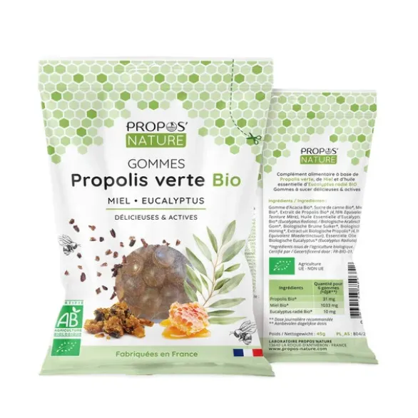 Gomme propolis verte miel eucalyptus 45g