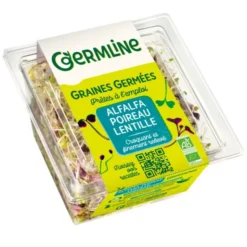 Graines germées alfalfa poireau lentilles 60g