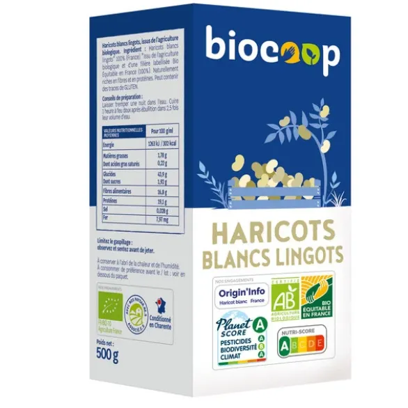 Haricots blancs lingots 500g
