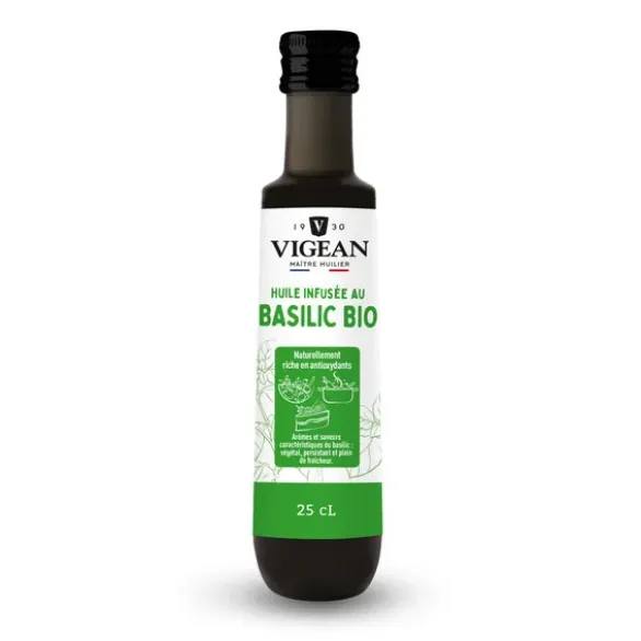Huile infusée au basilic 25cL