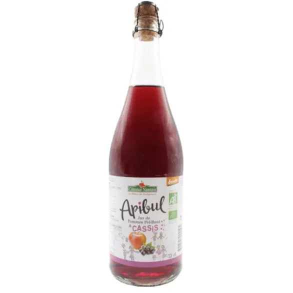 Jus de pomme cassis pétillant 75cl