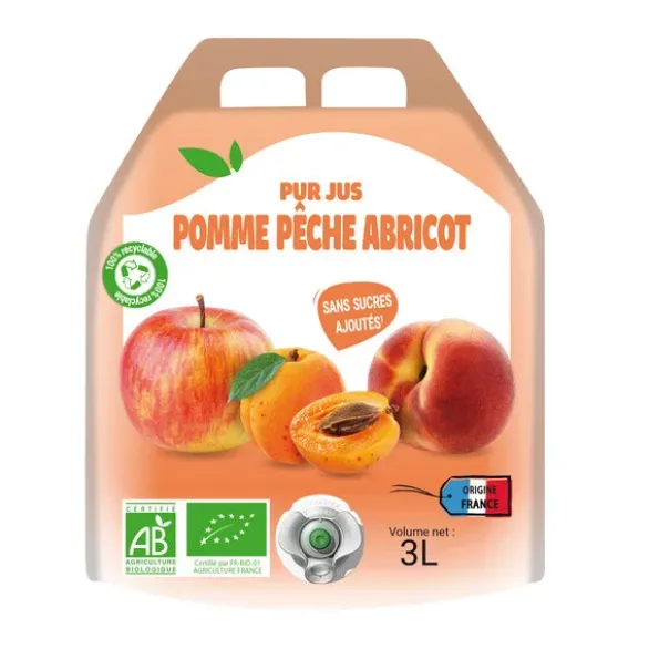 Jus pomme pêche abricot 3L