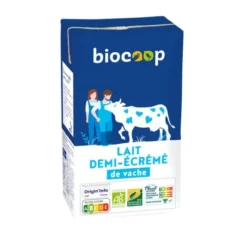 Lait demi-écrémé stérilisé UHT 1L