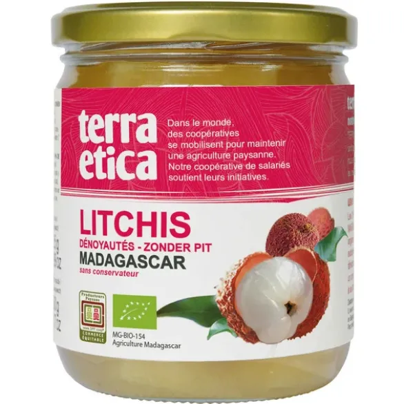 Litchis entiers dénoyautés au jus d'ananas 260g net égoutté