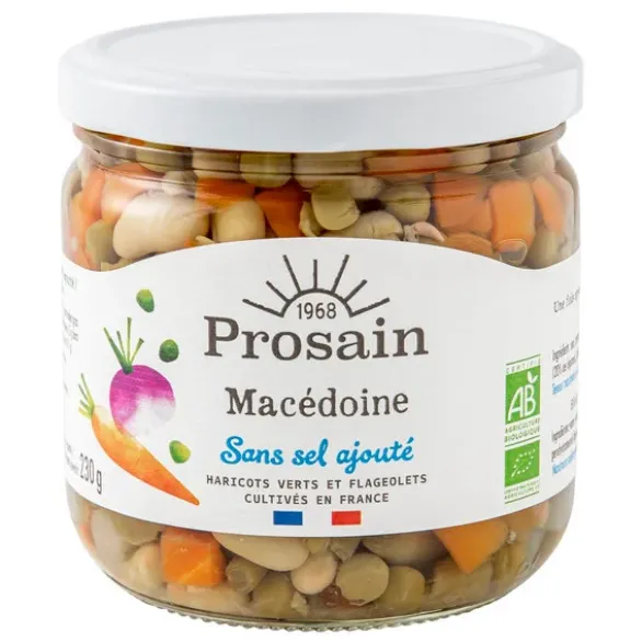 Macédoine de légumes sans sel 230g net égoutté