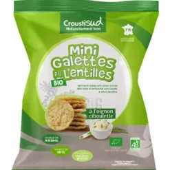 Mini galette lentille oignon ciboulette 50g
