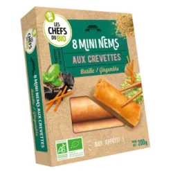 Mini nems crevettes basilic gingembre (8) 200g