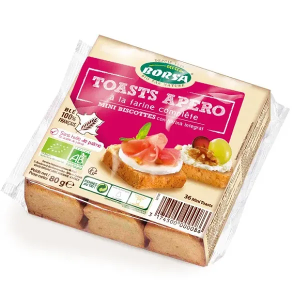 Mini toast carré blé complet (36) 80g