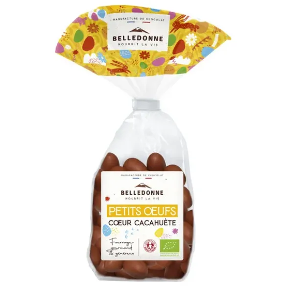 Mini œuf chocolat lait cœur cacahuète 100g