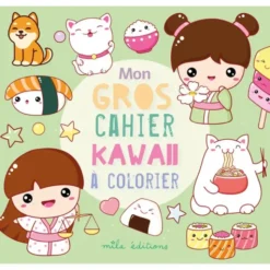 Mon gros cahier kawaii à colorier