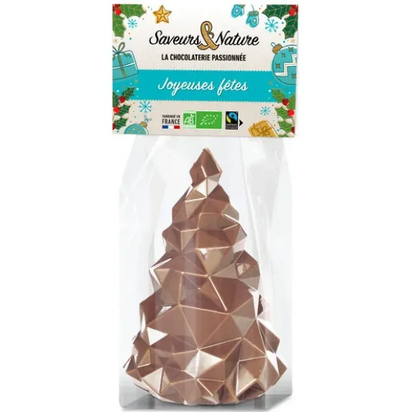Moulage sapin origami chocolat au lait 100g