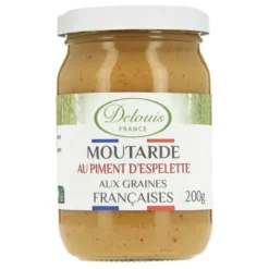 Moutarde au piment d'Espelette aux graines françaises 200g