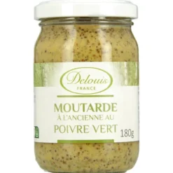 Moutarde à l'ancienne au poivre vert 180g