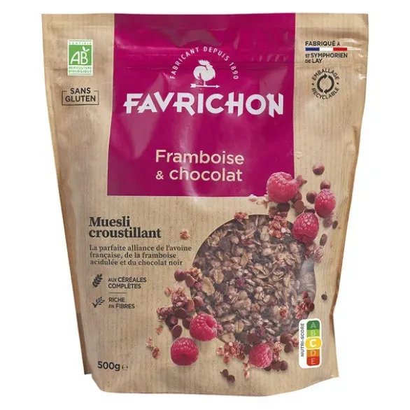 Muesli croustillant framboise & chocolat 500g