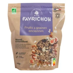 Muesli croustillant fruits graines anciennes 450g