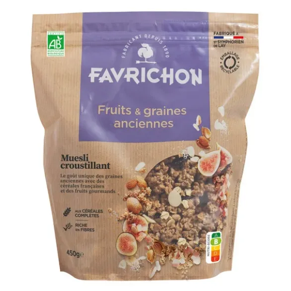 Muesli croustillant fruits graines anciennes 450g