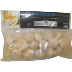 Noix St Jacques sans corail 300g