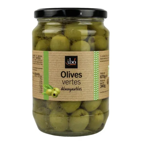 Olive verte dénoyautée 340g net égoutté