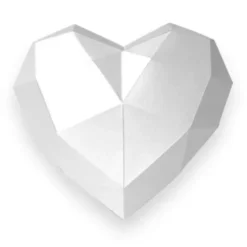 Origami cœur blanc