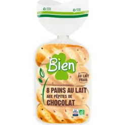 Pain au lait pépite choc lait (8) 280g