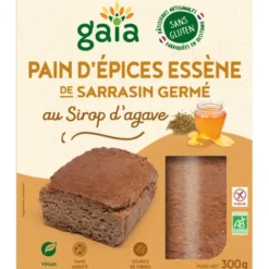 Pain d'épices de sarrasin germé sirop agave 300g