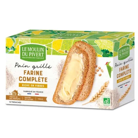 Pain grillé complet 250g