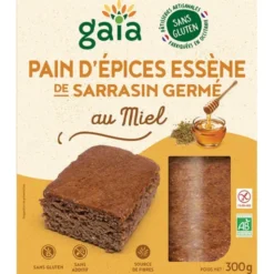 Pain épices sarrasin germé au miel 300g