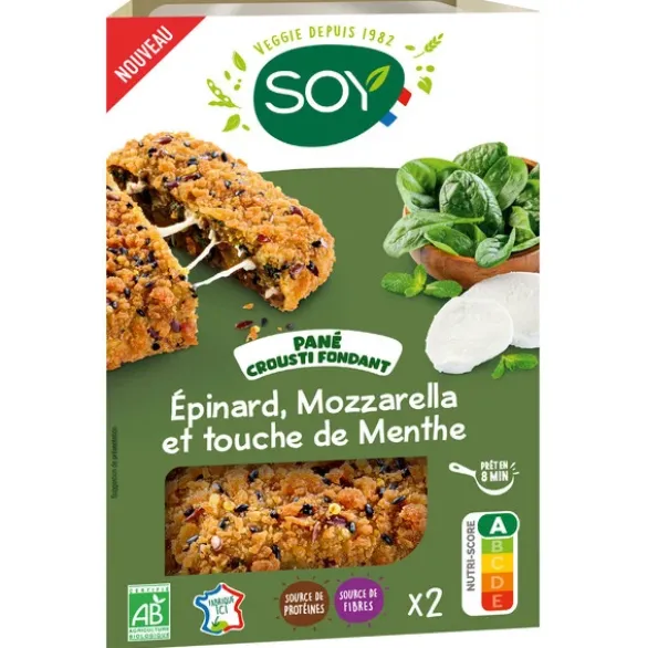 Pané crousti fondant épinard mozzarella et touche de menthe 2x80g