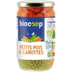 Petits pois carottes 420g net égoutté