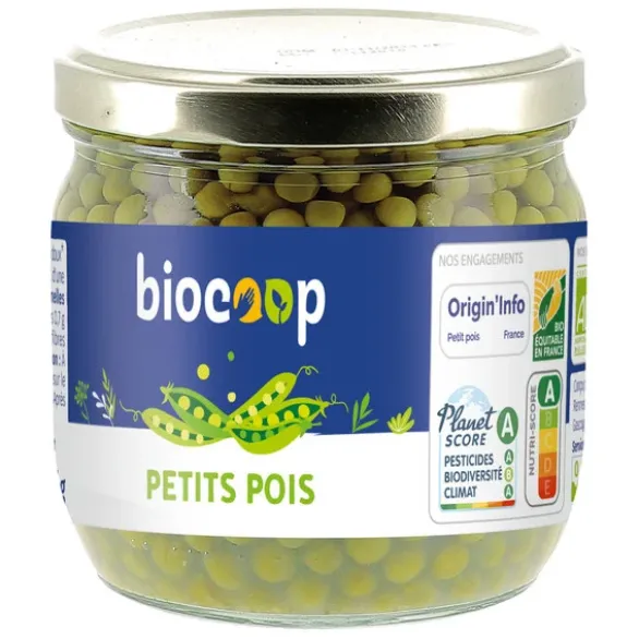 Petits pois 215g net égoutté