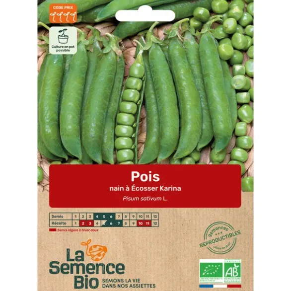 Pois nain à écosser Karina semence 70g