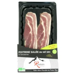 Poitrine porc crue salée (2) 100g