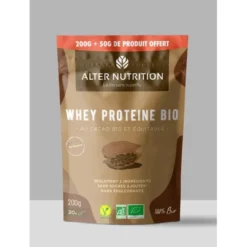 Protéine lactosérum cacao 200g+25%offert