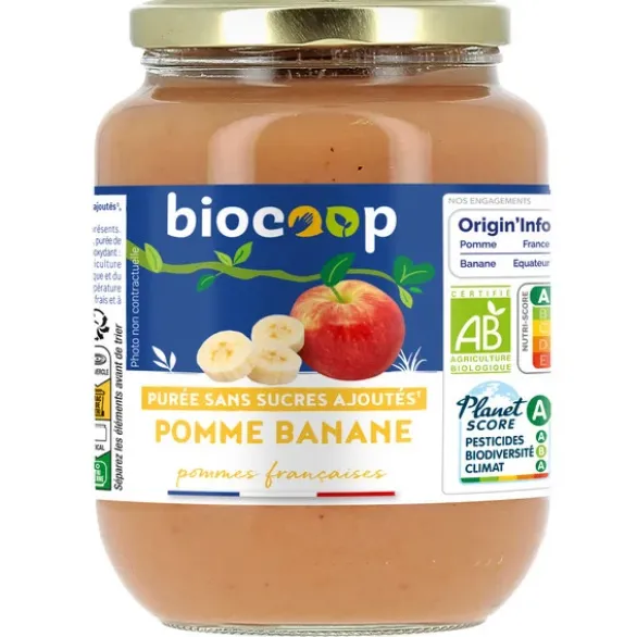 Purée de pommes et bananes 830g