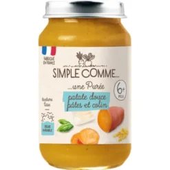 Purée patate douce pâtes et colin pot 190g