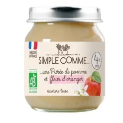 Purée pomme et fleur d'oranger pot 125g