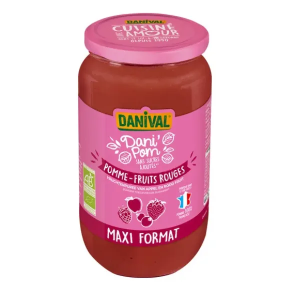 Purée pomme fruits rouges 1,05kg