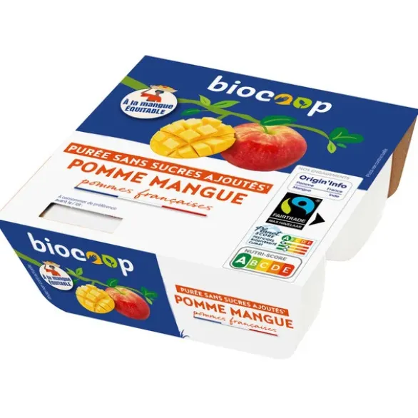 Purée sans sucres ajoutés pomme mangue 4x100g