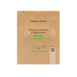 Recharge de dentifrice à l'argile blanche - Mentholé 180ml