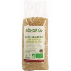 Riz long complet Camargue cuisson rapide 1kg