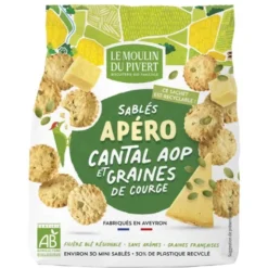 Sablés Cantal AOP et graines de courge 100g