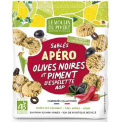 Sablés olives noires et piment d'Espelette AOP 100g