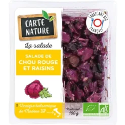 Salade de chou rouge et raisins